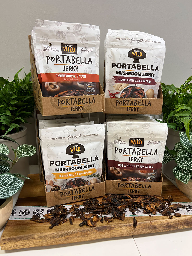 Savory Wild Portabella Jerky Products on FakeMeats.com